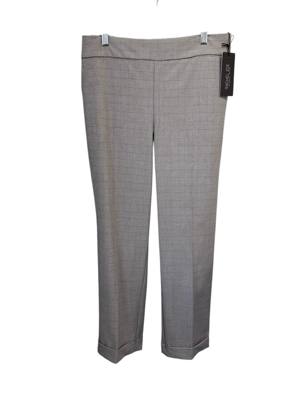 Rachel Zoe Plaid Straight-Leg Dress Pants in Gray